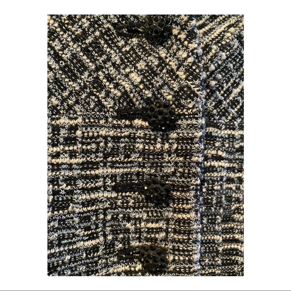 🆕 KAY UNGER New York 2 piece Skirt Suit Size 8 NWT Blue Multi 💙🖤 NWT - Picture 9 of 12